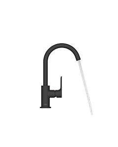 hansgrohe Rebris S 210 basin mixer 72536670 EcoSmart, with pop-up waste and swivel spout, matt black