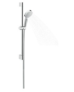 hansgrohe Crometta Vario Brauseset 27812400 weiss/chrom, 65 cm Stange, Ecostat 1001 CL