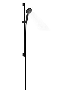 hansgrohe Ensemble de douche Activera S 95 28042670 2000 Douchette économiseuse d&#39;eau avec barre de douche 90 cm, noir mat