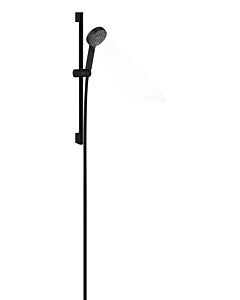 hansgrohe Activera Select S Duschset 28044670 2 Strahlarten wassersparend mit Duschstange, Ø95mm, Bohrabstand 625 mm, schwarz matt