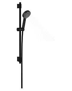 hansgrohe Activera Select S Duschset 28048670 2 Strahlarten wassersparend mit Duschstange Varia, Ø95mm, Ausführung 72, schwarz matt