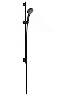 Set de douche hansgrohe Activera Select S 28050670 2 jets à économie d&#39;eau avec barre de douche Varia, Ø 95 mm, version 105, noir mat
