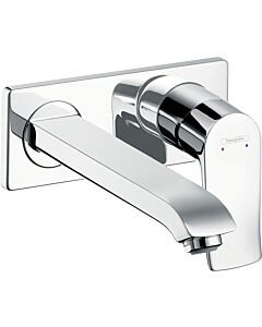 hansgrohe Metris Fertigmontageset 31086000 Ausladung 225 mm, Unterputz-Waschtischarmatur, chrom