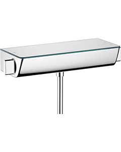 hansgrohe Ecostat Select Brausethermostat 13161400 weiss chrom, ESG Glasablage