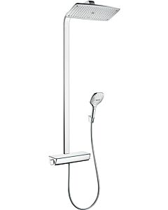hansgrohe Raindance Select E 360 1jet 27112400  Showerpipe  , Bras de douche 380 mm blanc/chromé
