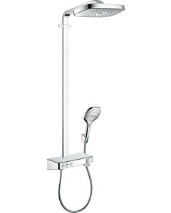 hansgrohe Raindance Select E 300 3jet Showerpipe 27127400, weiß/chrom, mit ShowerTablet