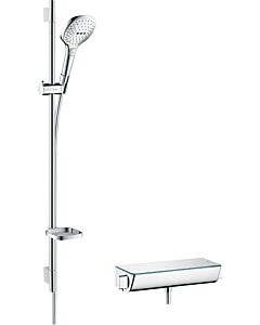 hansgrohe Brauseset Ecostat Select 27039000 E 120 Combi, chrom, DN 15, Stange 90cm, Thermostat