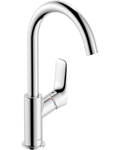 hansgrohe Logis 210 Waschtisch Armatur 71130000 chrom, Höhe 289 mm, Schwenkauslauf, Ablaufgarnitur