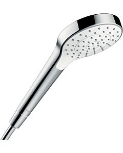 hansgrohe Croma Select S 1jet Handbrause 26805400 weiss chrom, EcoSmart 9 l, DN15, Brausekopf Ø110mm