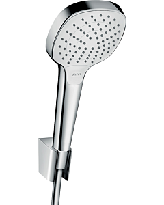 Support de douche Hansgrohe Croma Select E 110 Vario EcoSmart, avec flexible de douche, 1250 mm, blanc, chromé