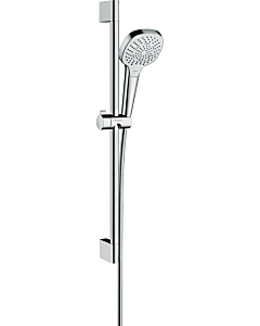 hansgrohe Croma Select E Multi Brause Set 26581400 EcoSmart, weiss chrom, 65 cm Stange Unica Croma
