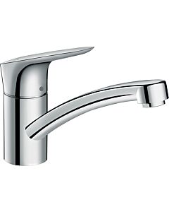 hansgrohe Logis 120 Küchenarmatur 71837000 chrom, schwenkbarer Auslauf 360°, Coolstart Eco