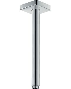 hansgrohe Deckenanschluss E 300mm 27388000 chrom, Rosette eckig, DN 15, G 1/2