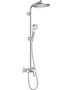 hansgrohe Crometta S 240 Showerpipe 27269000 chrom, 1jet, Ø 24 cm, mit Einhebelmischer