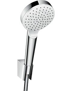hansgrohe Crometta 1jet Wannenset 26569400 160 cm, weiss-chrom, EcoSmart, Comfortflex