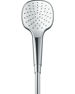hansgrohe Croma Select E 1jet Handbrause 26816400 weiss chrom, EcoSmart 7 l, DN15, Brausekopf Ø110mm
