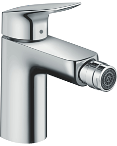 hansgrohe Logis 100 Bidet Armatur 71200000 chrom, Höhe 187 mm, Zugstangen Ablaufgarnitur