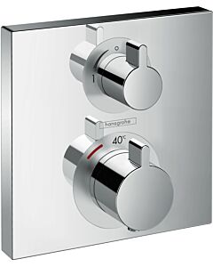 Hansgrohe Ecostat Square Brausethermostat 15712000 chrom, Unterputzthermostat, für 1 Verbraucher