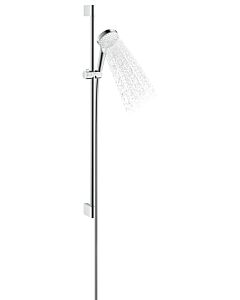 hansgrohe Crometta 1jet Brauseset 26539400 weiss chrom, EcoSmart, mit 90 cm Brausestange