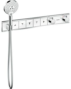 Hansgrohe RainSelect shower thermostat 15358400 chrome-white, for 5 consumers