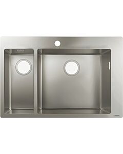 Hansgrohe S711-F665 Einbauspüle 43309800 edelstahl, 180x450mm, Hahnloch vorgebohrt