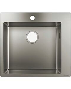 Hansgrohe S711-F450 Einbauspüle 43301800 edelstahl, 1 Hauptbecken, Hahnloch vorgebohrt