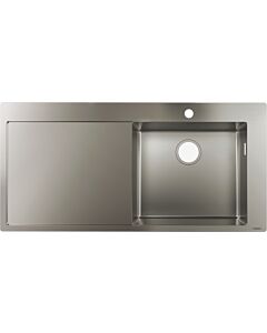 Hansgrohe S715-F450 Einbauspüle 43306800 Edelstahl, 1 Hauptbecken, Abtropffläche