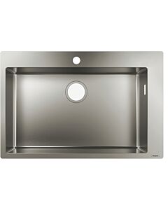 Hansgrohe S711-F660 Einbauspüle 43302800 edelstahl, 1 Hauptbecken, Hahnloch vorgebohrt
