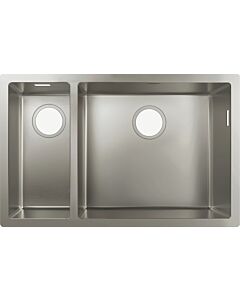 Hansgrohe S719-U655 Unterbauspüle 43429800 edelstahl, 180x450mm, 1 Haupt- und Zusatzbecken