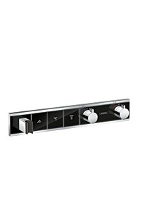 Hansgrohe RainSelect Brausethermostat 15356600 chrom-schwarz, für 3 Verbraucher