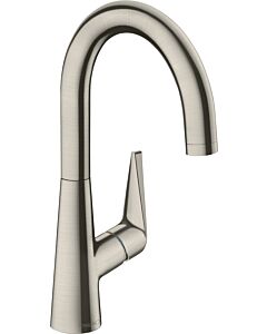 hansgrohe Talis S 220 Küchenarmatur 72814800 Edelstahl-Optik, schwenkbarer Auslauf