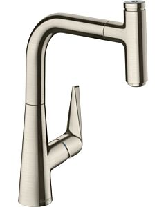 hansgrohe Talis Select S220 Küchenarmatur 72822800 Edelstahl-Optik, schwenkbar, herausziehb. Auslauf
