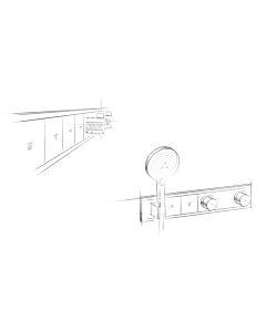 Hansgrohe RainSelect Brausethermostat 15357400 chrom-weiss, für 4 Verbraucher