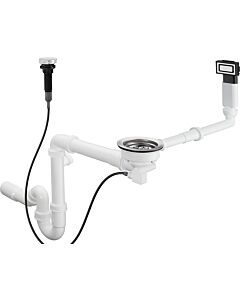 hansgrohe vidage / trop-plein match0 660 43931800 D14-11 BSO, acier inoxydable, automatique, pour lavabos simples