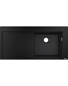 hansgrohe sink 43314170 1050 x 510 mm, 2000 main 2000 right, drainer, graphite black