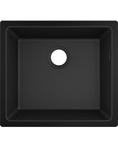 hansgrohe Unterbauspüle 43431170 500 x 450 mm, 1 Hauptbecken, graphitschwarz