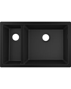 hansgrohe 43433170710 x 450 mm, cuve principale et supplémentaire 2000 , noir graphite