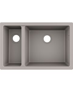 hansgrohe 43433380710 x 450 mm, cuve principale et supplémentaire 2000 , gris béton