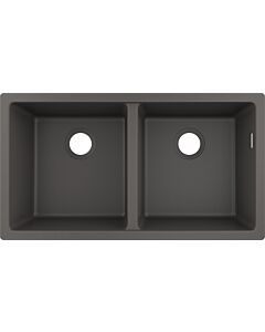 hansgrohe 43434290 820 x 450 mm, 2 main bowls, stone gray