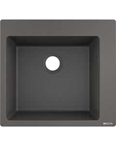 hansgrohe Einbauspüle 43312290 560 x 510 mm, 1 Hauptbecken, Hahnloch vordefiniert, steingrau