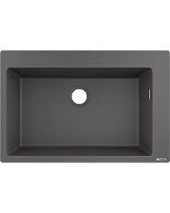 hansgrohe Einbauspüle 43313290 770 x 510 mm, 1 Hauptbecken, Hahnloch vordefiniert, steingrau