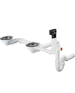 hansgrohe Ab- und Überlaufgarnitur 43928000 chrom, manuell, für Doppelbecken SilicaTec