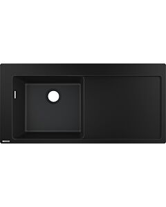 hansgrohe évier 43330170 1050 x 510 mm, 2000 principal 2000 gauche, égouttoir, noir graphite