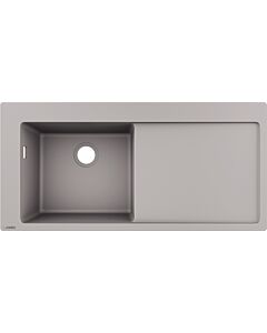 hansgrohe sink 43330380 1050 x 510 mm, 2000 main 2000 on the left, drainer, concrete gray