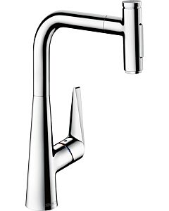 hansgrohe Talis mitigeur de cuisine chromé , douchette extractible, 2jet