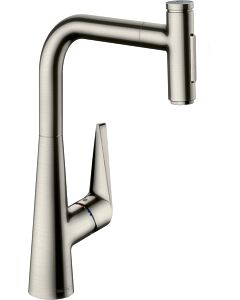 hansgrohe Talis mélangeur de cuisine 72823800 aspect inox, douchette extractible, 2jet