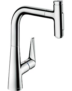 hansgrohe Talis mitigeur de cuisine chromé , douchette extractible, 2 pièces