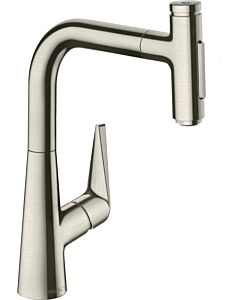 hansgrohe Talis Küchenarmatur 72824800 Edelstahl-optik, Ausziehbrause, 2et