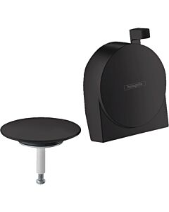 hansgrohe Exafill S Fertigmontageset 58117670 Wanneneinlauf, mit Schwallstrahl, mattschwarz