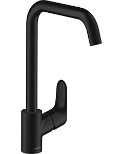 hansgrohe Focus M41-260 robinet de cuisine 1jet 31820670 noir mat, bec pivotant à 3 niveaux
